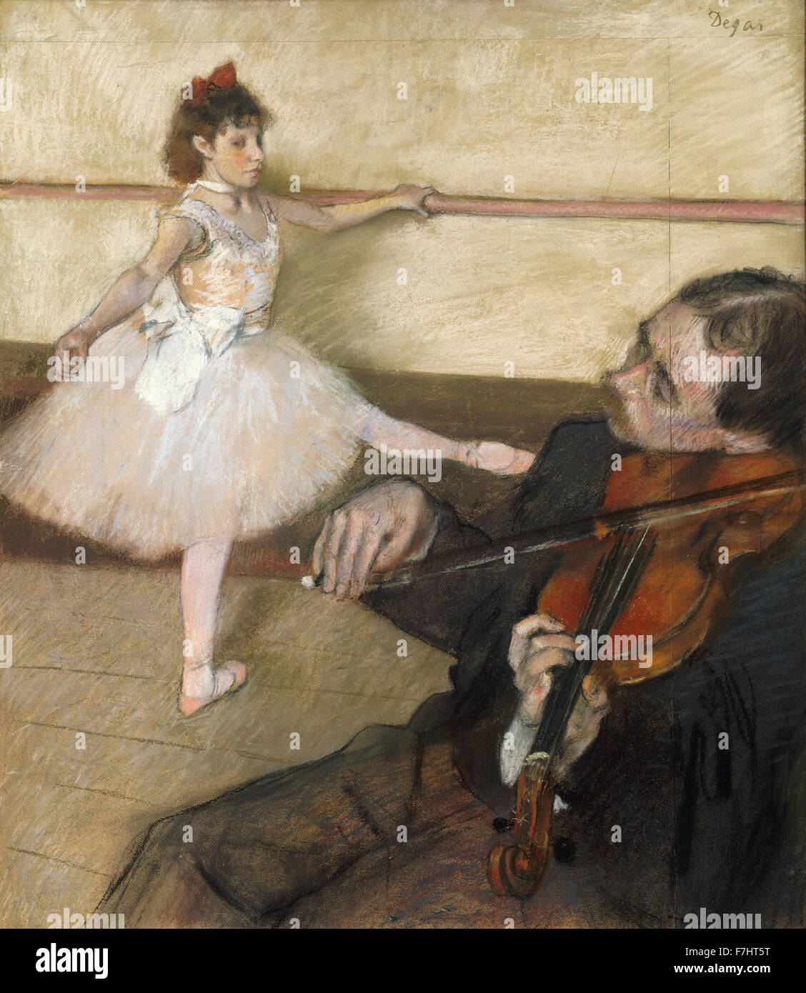 Edgar Degas - La Lezione di ballo Foto Stock
