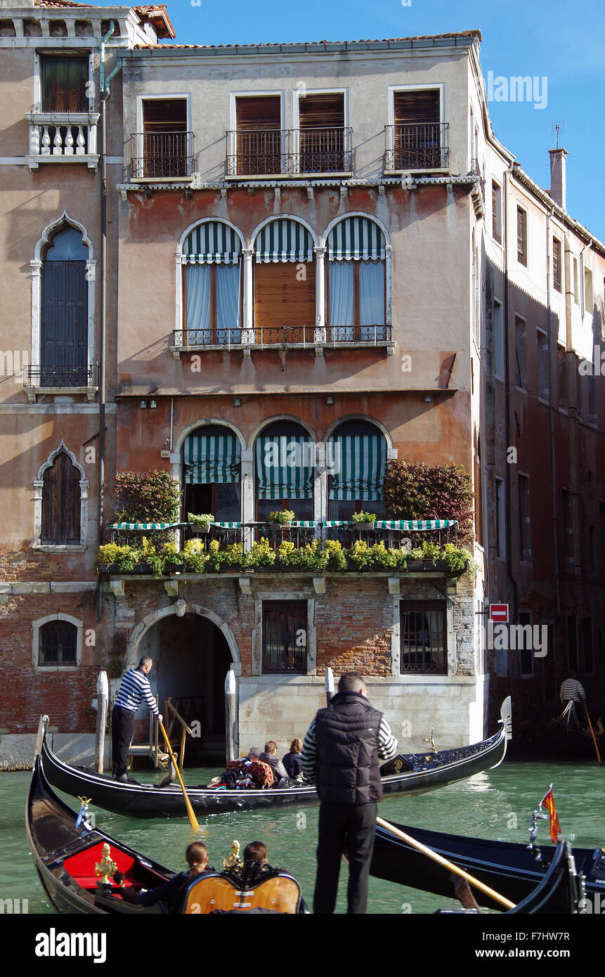 Grand Canal, Venezia, Palazzetto Bollani-Errizzo Foto Stock