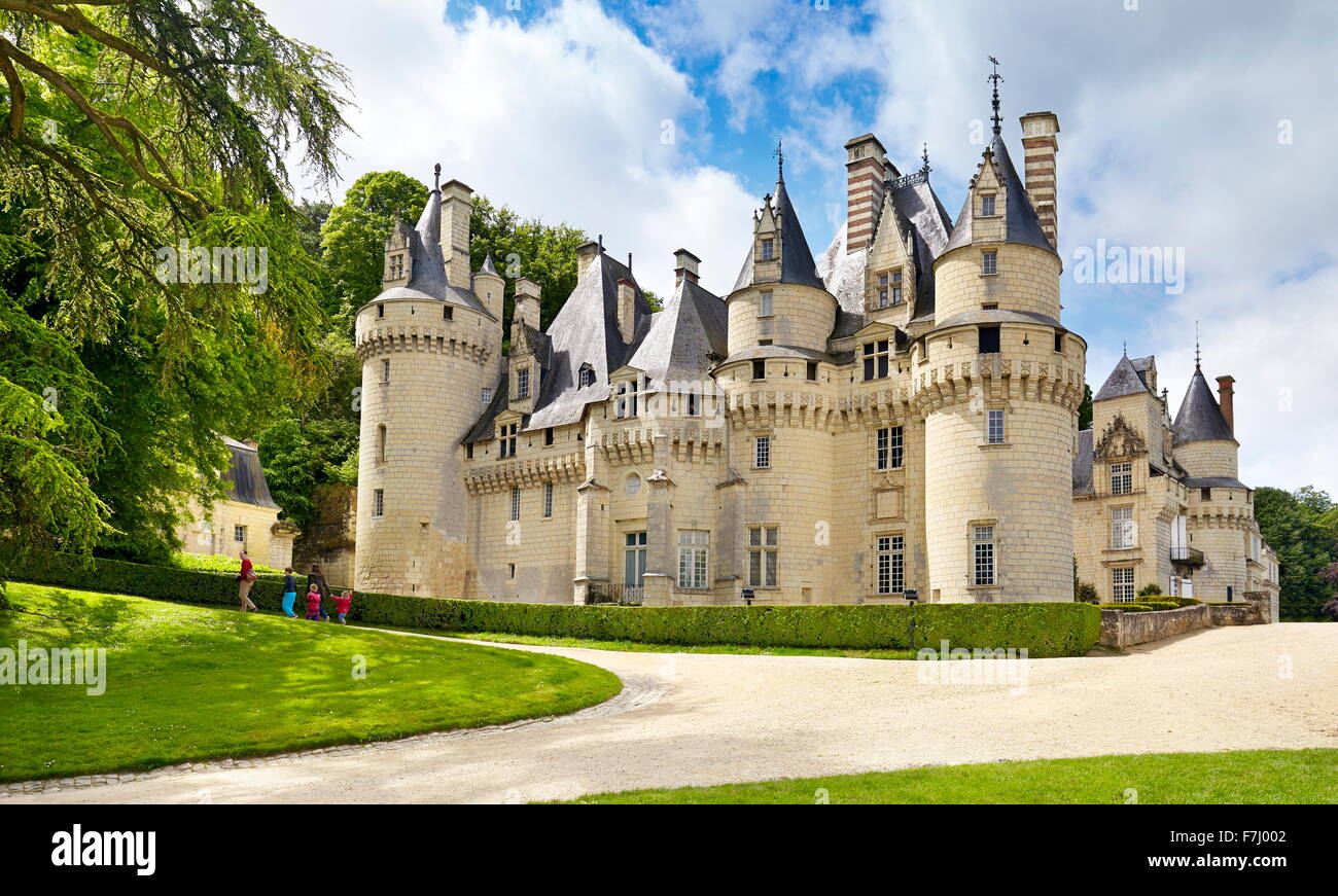 Il castello di Usse, Usse, Valle della Loira, Francia Foto Stock