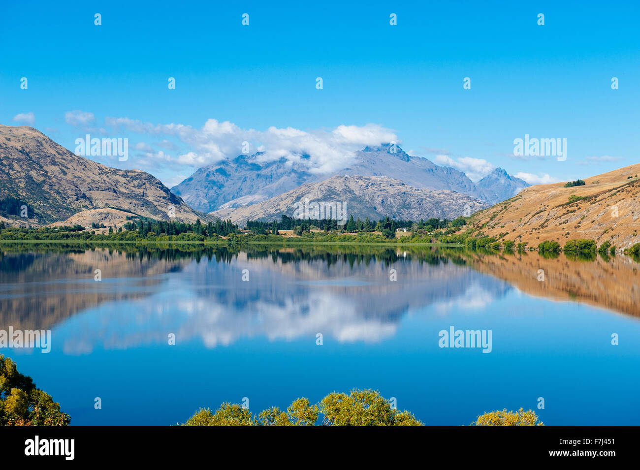 Il lago di Hayes, Isola del Sud, Nuova Zelanda Foto Stock