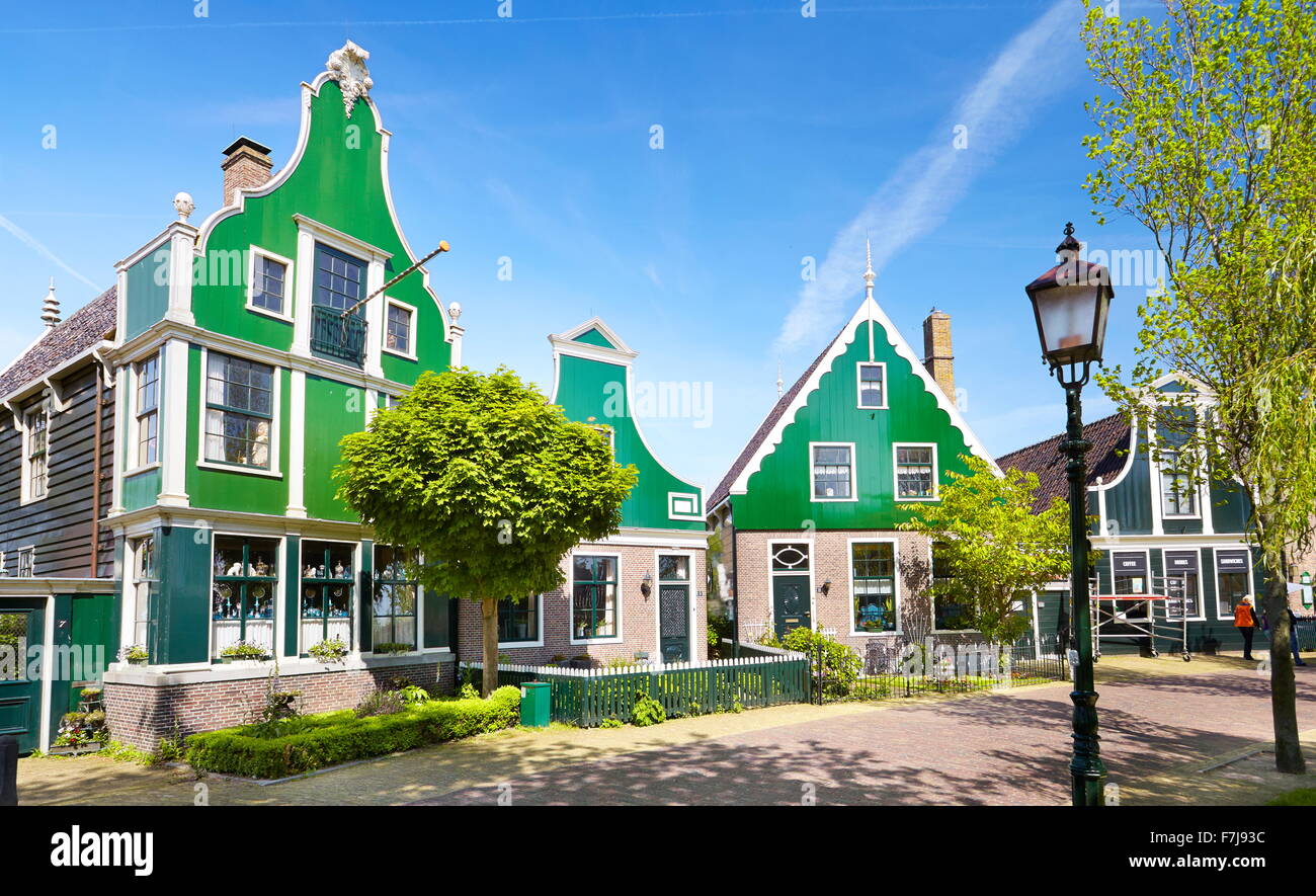 Architettura tradizionale a Zaanse Schans - Olanda Paesi Bassi Foto Stock