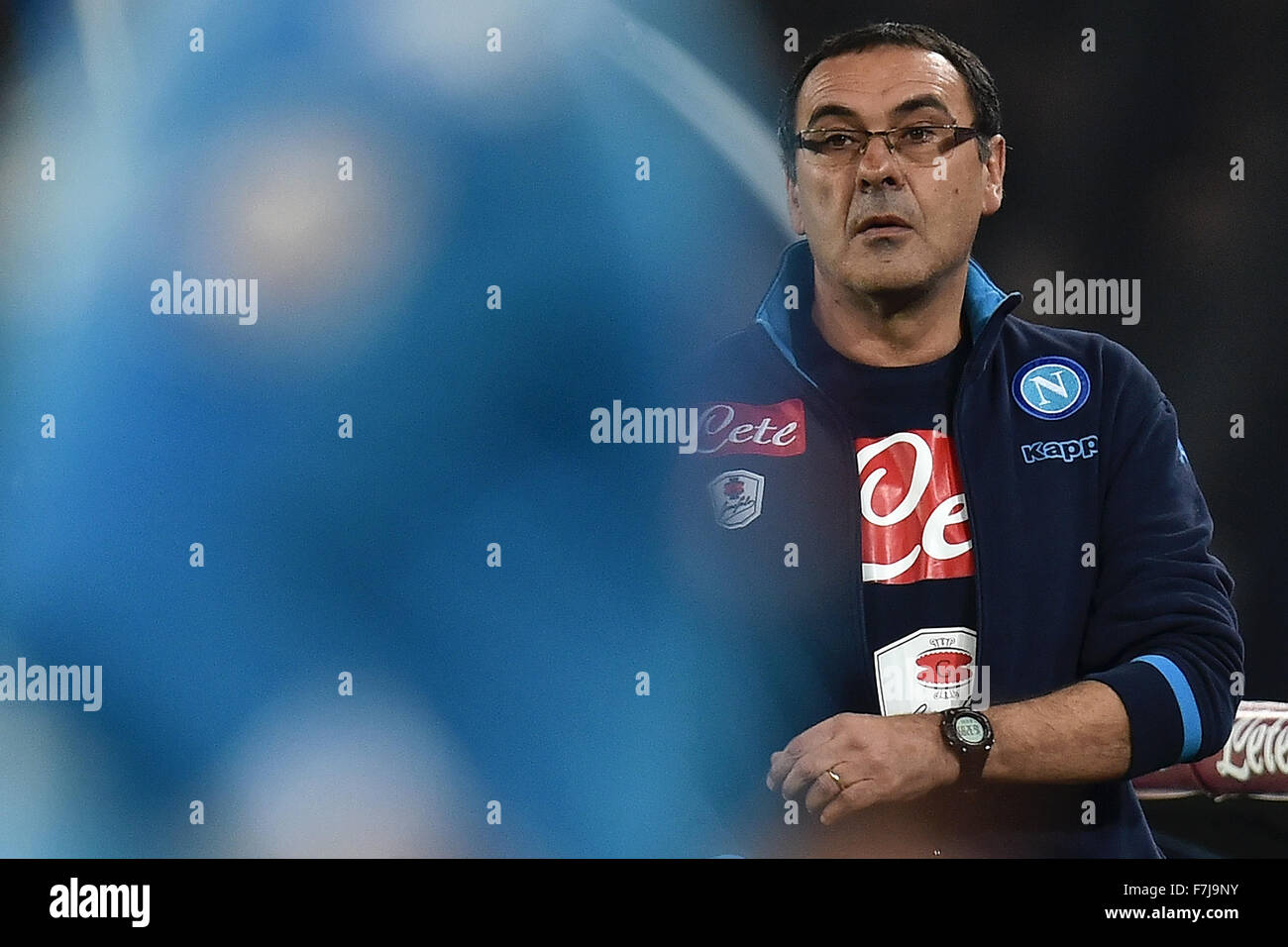 L'Italia. 30 Novembre, 2015. Napoli trainer Maurizio Sarri Napoli 30-11-2015 Stadio San Paolo Calcio Calcio 2015/2016 Serie A Napoli - Inter Napoli ha vinto 2-1 Credito: Andrea staccioli/Alamy Live News Foto Stock