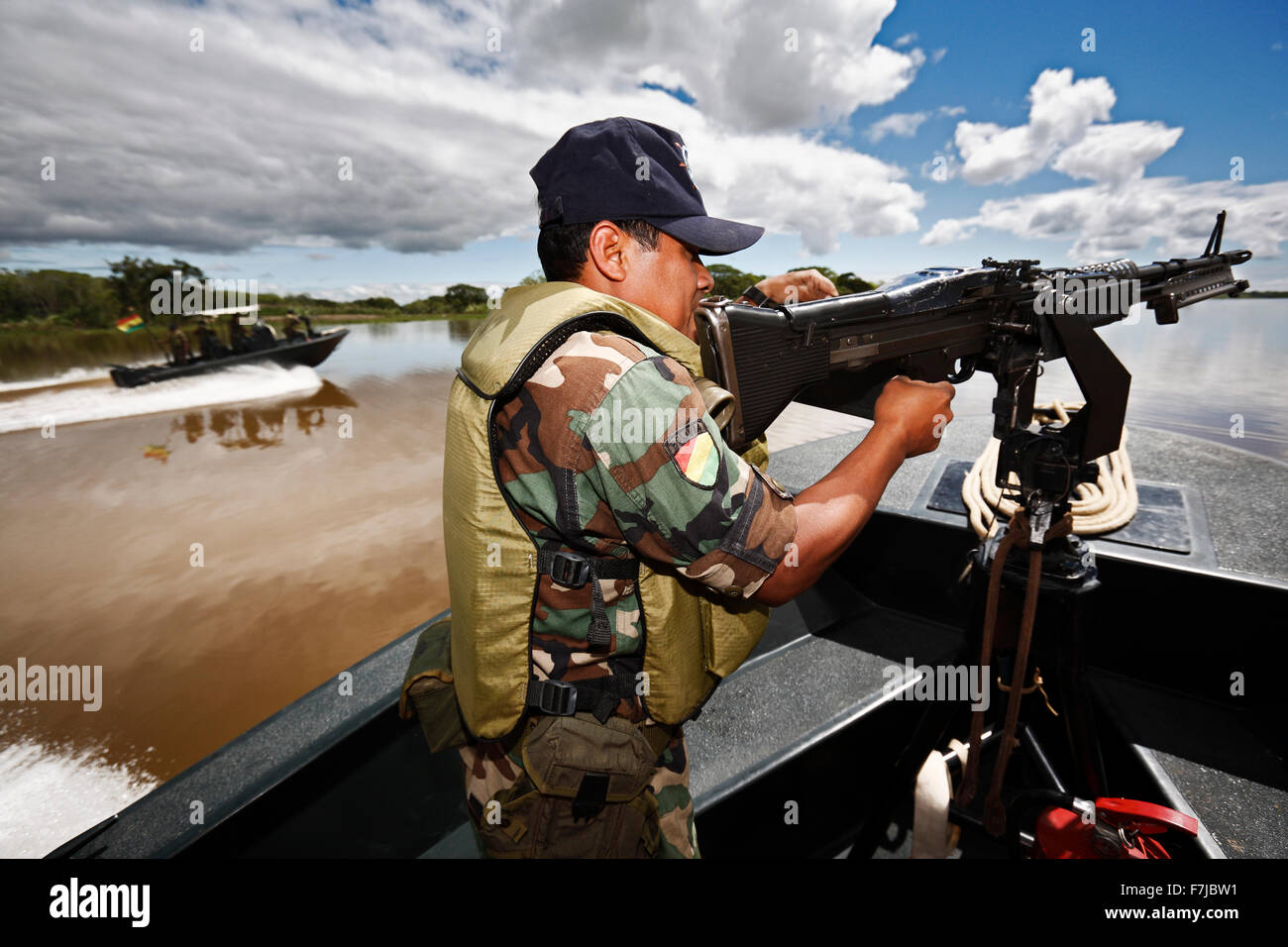La Bolivia è un paese senza sbocco sul mare dal 1879. Ma come ancora unterhaelt paese povero un separato della Marina Naval Boliviana. Foto Stock