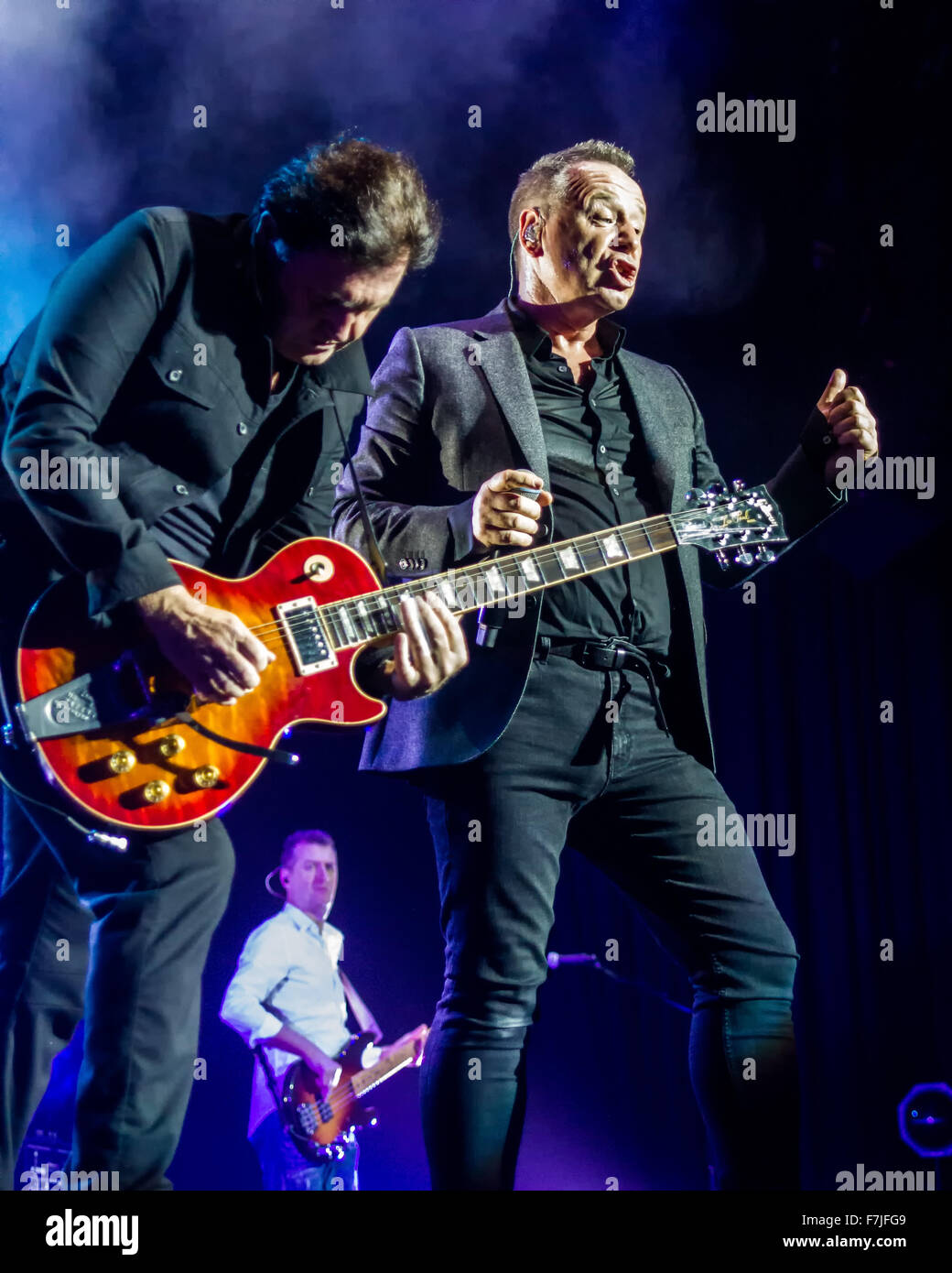 Dublino , Irlanda,Simple Minds live al 3 Arena,Dublino il Nov 29 2015 a Dublino, Irlanda Foto Stock