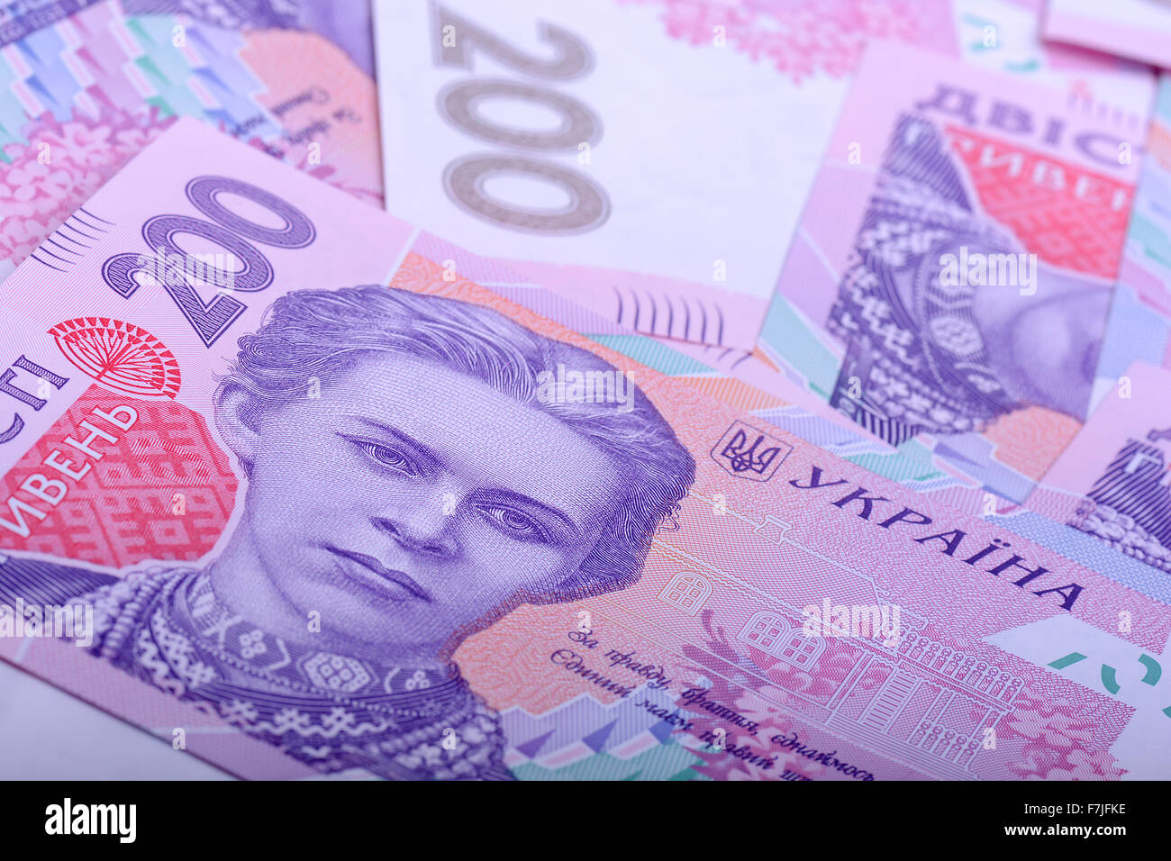 Ucraino sfondo di denaro Foto Stock