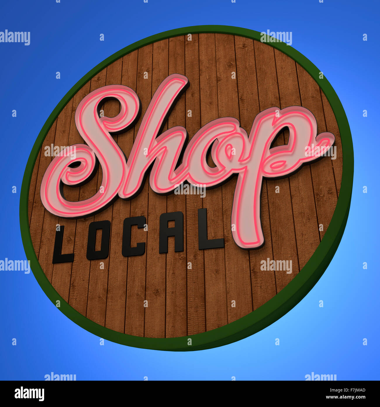 Shop locale segno al neon Foto Stock
