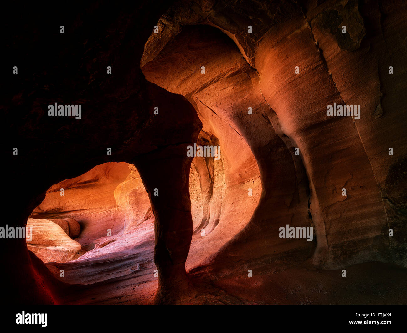Windstone Arch. La Valle del Fuoco del parco statale, Nevada Foto Stock