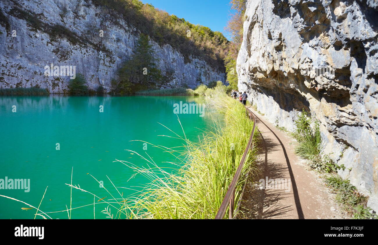 Il Parco Nazionale dei Laghi di Plitvice, Croazia, Europa Foto Stock