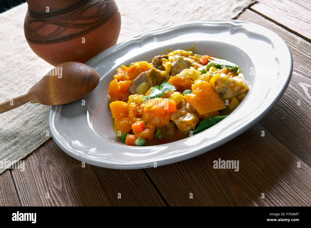 La zucca spezzatino di maiale.Studio Foto Foto Stock