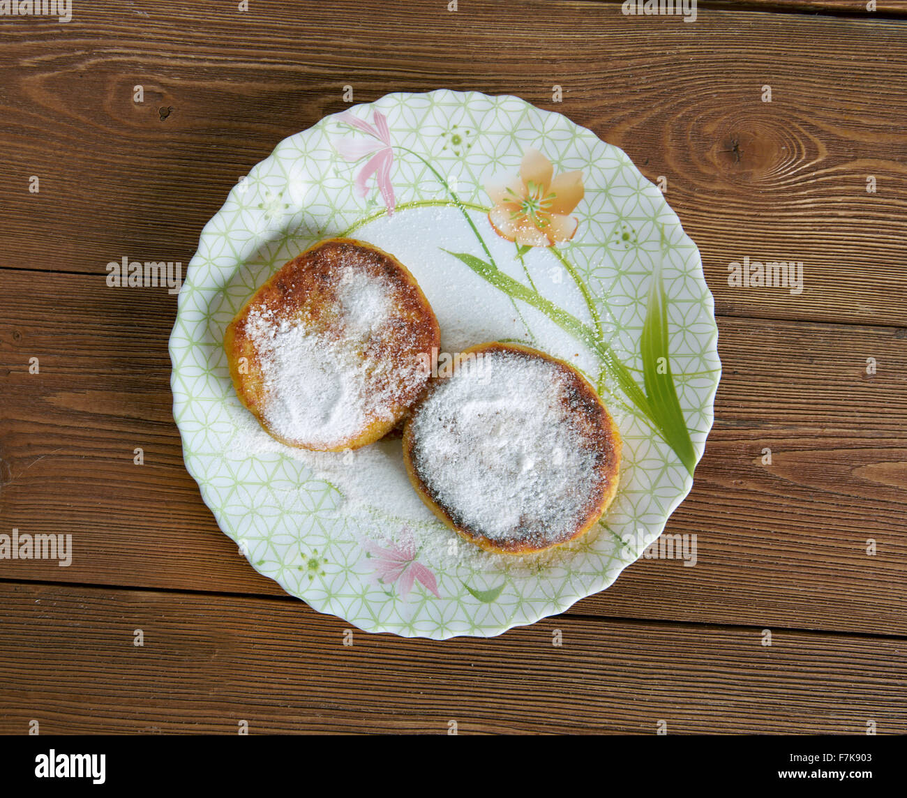 Formaggio sassone frittelle - Quarkkaulchen.cucina tedesca Foto Stock