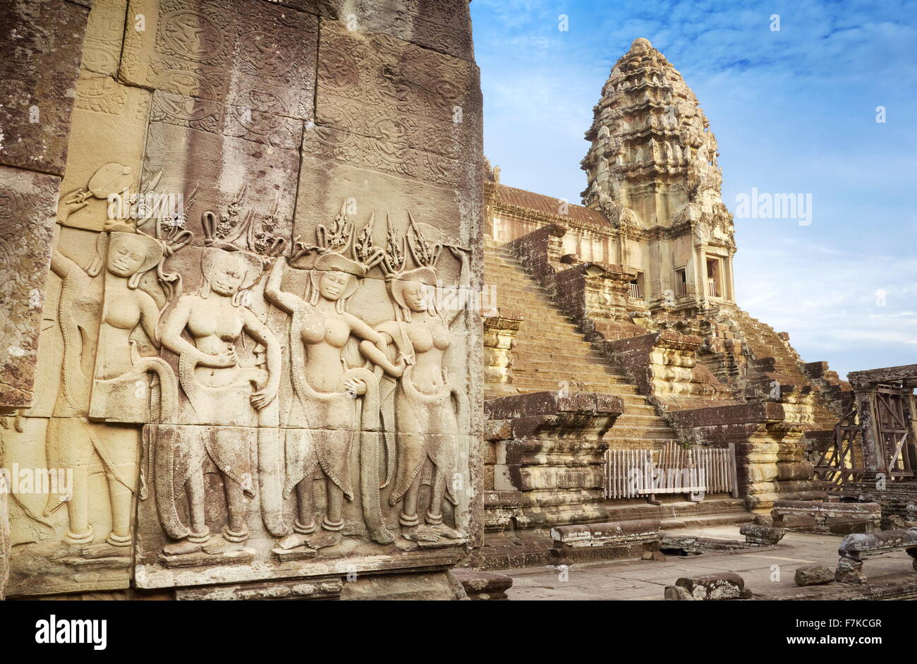 Angkor Wat, Cambogia, Asia (UNESCO) Foto Stock