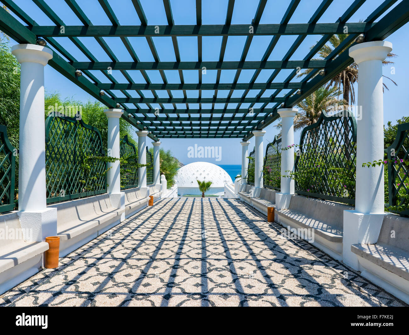 I bellissimi edifici a Terme di Kallithea progettato da Pietro Lombardi negli anni trenta del secolo scorso, l' Isola di Rodi Grecia Europa Foto Stock