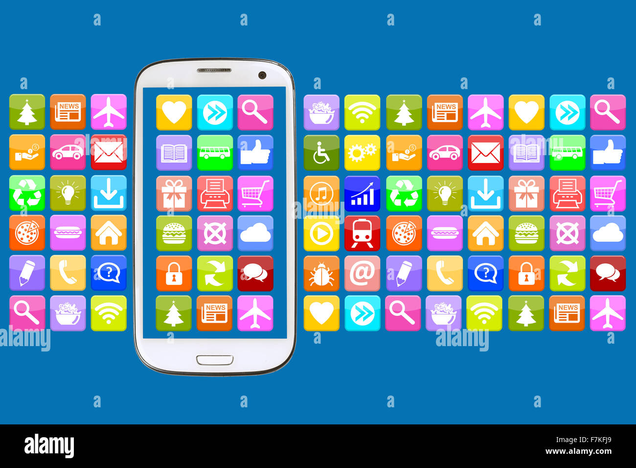 Smart phone con applicazione app app per la comunicazione internet online Foto Stock