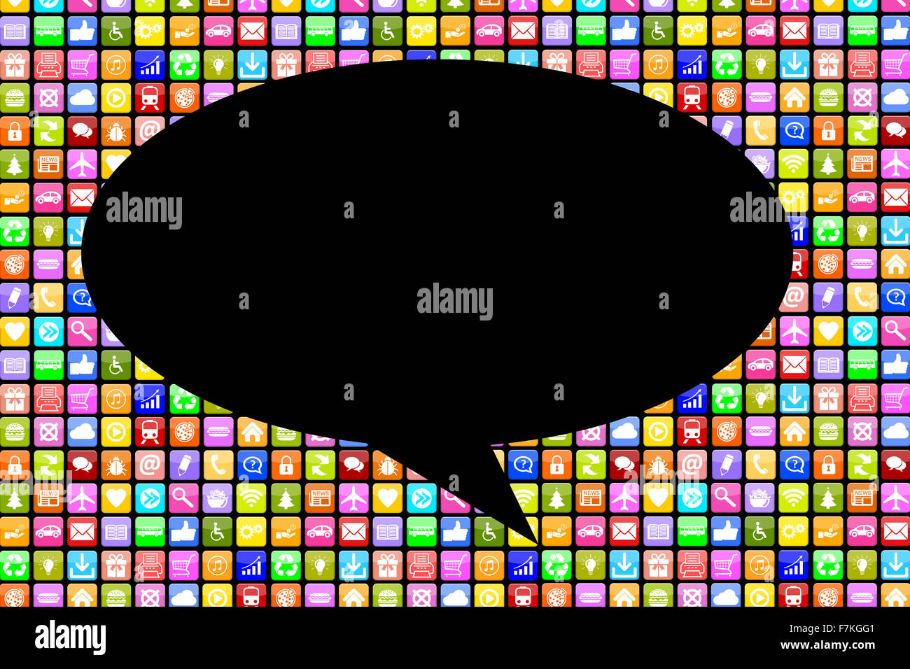 Applicazione app App social media network chat chat sulla comunicazione mobile o smart phone Foto Stock