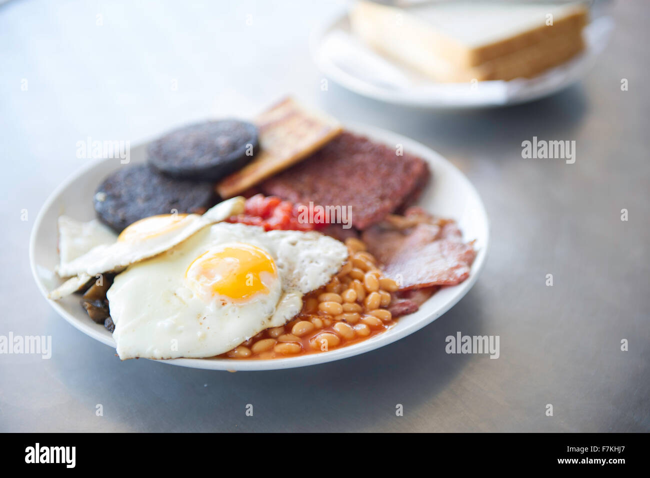 La completa prima colazione inglese Foto Stock