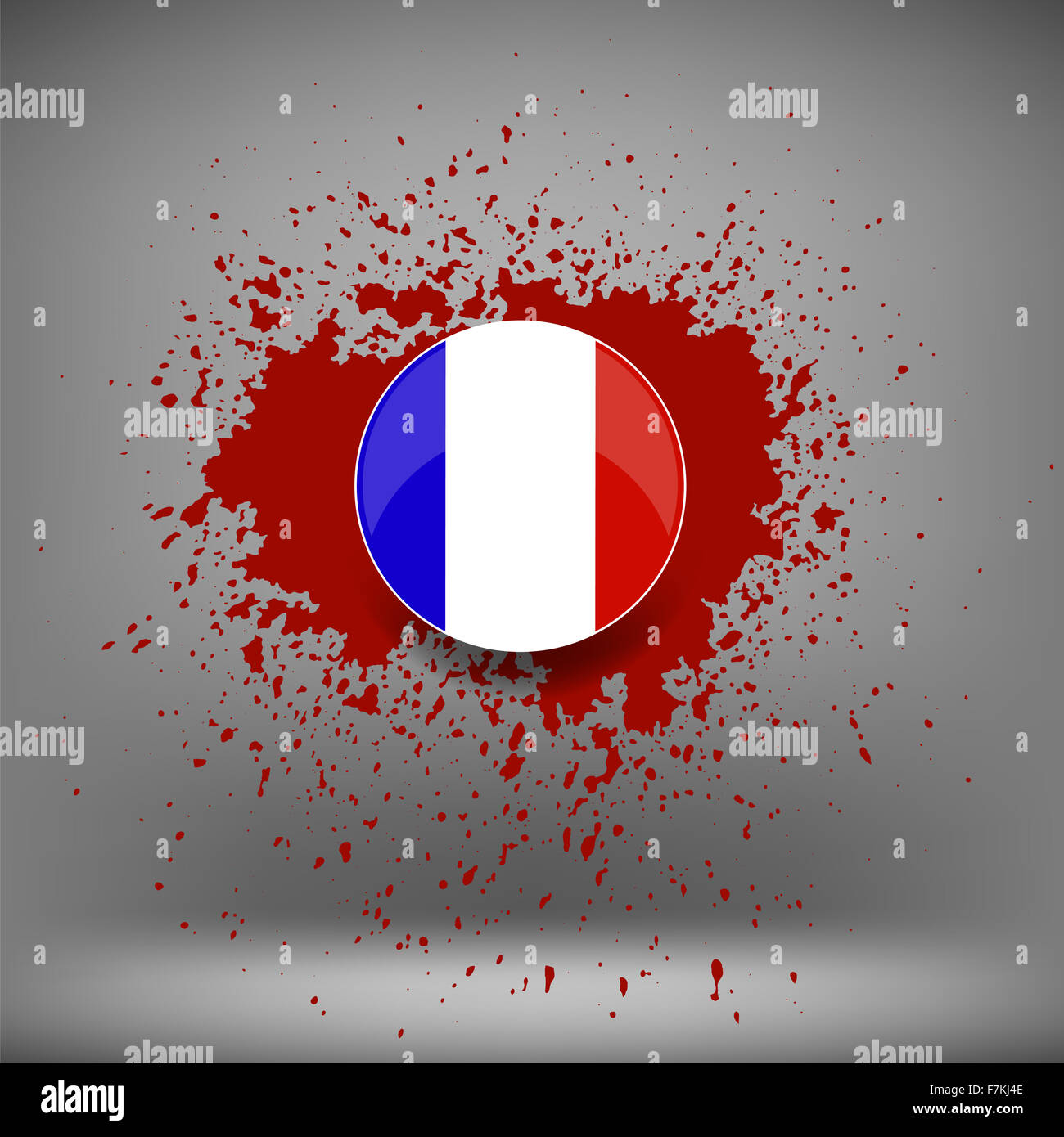 Icona francese e Spruzzi di sangue Foto Stock