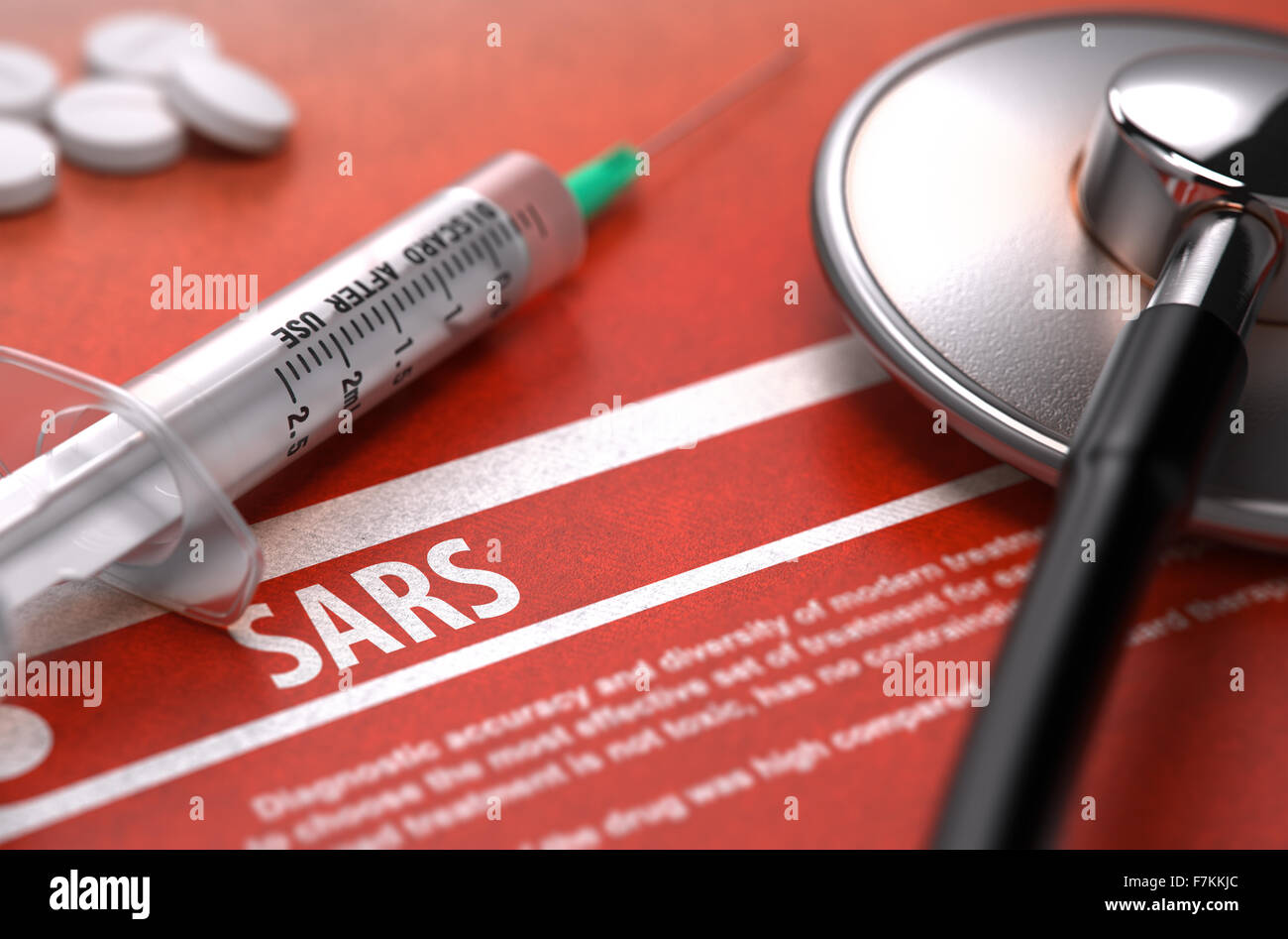 Diagnosi - LA SARS. Concetto medico. Foto Stock