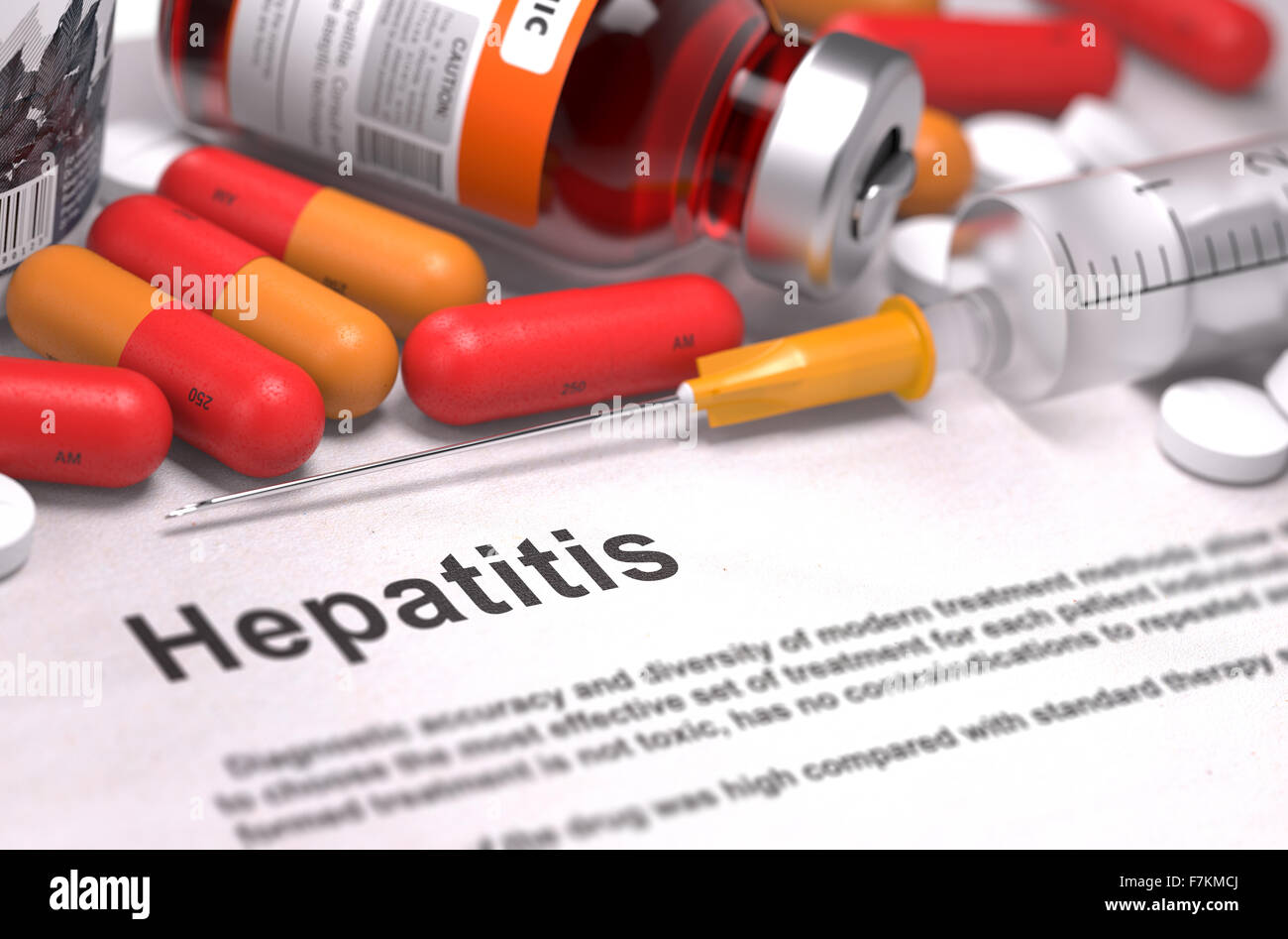 La diagnosi di epatite. Concetto medico. Foto Stock