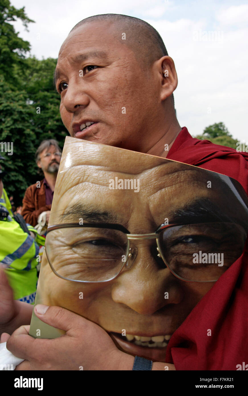 Monaco tibetano al Dalai Lama, l'evento a Londra Foto Stock