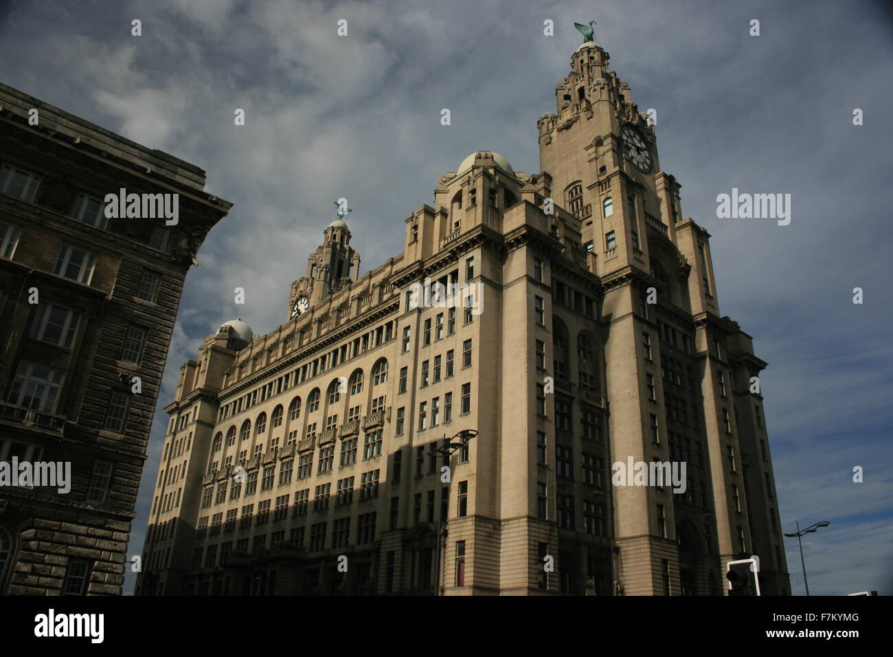 Il Liver Building, Pier Head, Liverpool Foto Stock