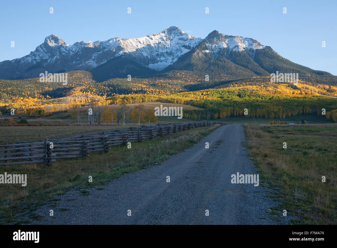 Ultimo Dollaro Ranch, San Juan Mountains, Hastings Mesa, al di fuori di Ridgway, Co Foto Stock