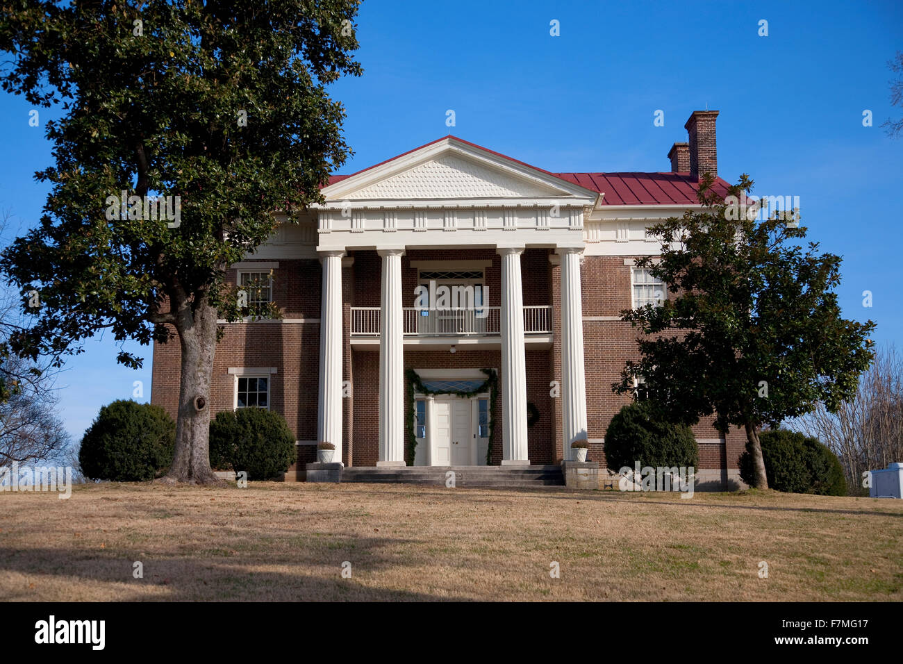 Tulip Grove Revival Greco home di Andrew Jackson Donelson, Presidente Andrew Jackson il segretario, Eremo, Presidente Andrew Jackson Mansion e Home, Nashville, Davidson County, Tennessee, Stati Uniti d'America Foto Stock