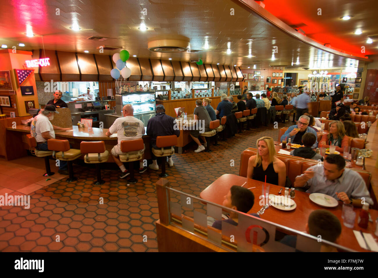 Classic 1950 Diner, Bob's Big Boy, Riverside Drive, Burbank, in California Foto Stock