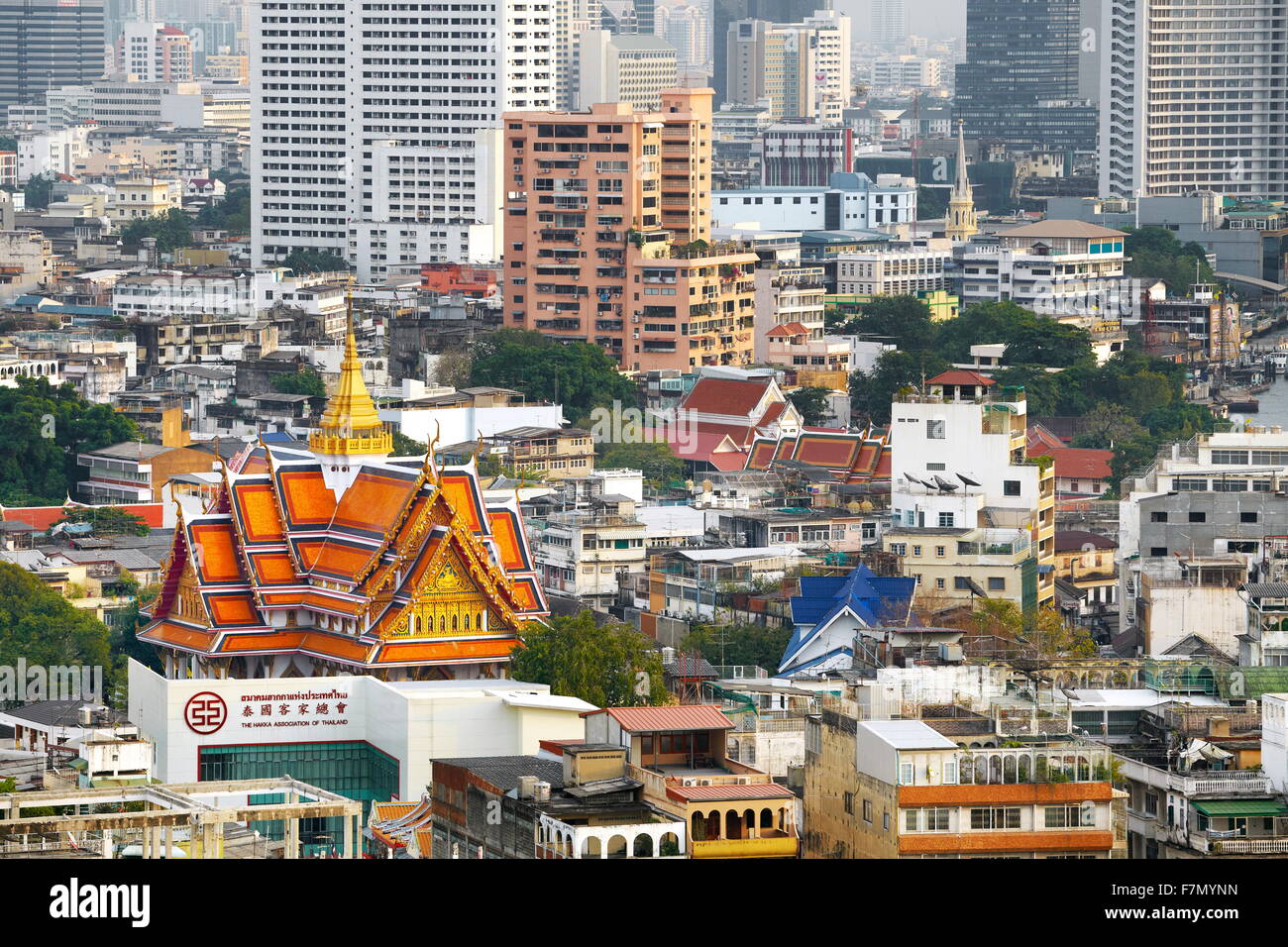 Bangkok City, vista dal Grand China Princess Hotel, Bangkok, Thailandia Foto Stock