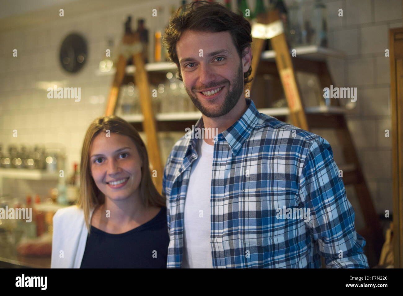 Ristorante Il personale in attesa Foto Stock