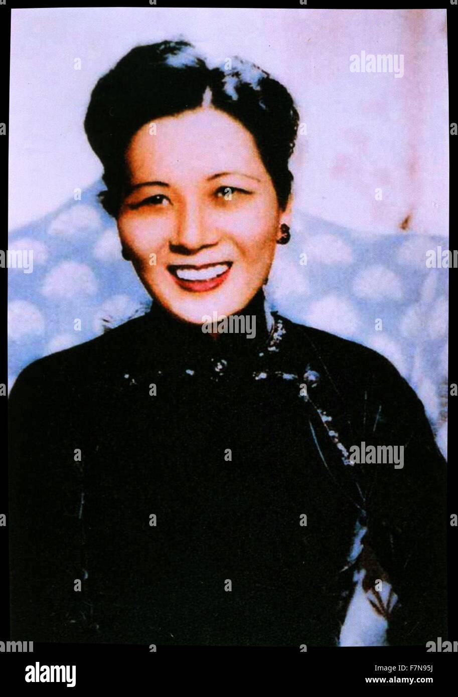 Soong maggio-ling o Soong Mei-ling, la moglie del generale Chiang Kai-shek della Cina (Taiwan) 1898-2003 Foto Stock