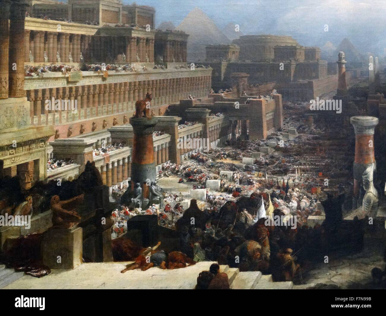 Dipinto raffigurante la Exofus da David Roberts (1796-1864) un pittore scozzese. 1830 Foto Stock Dipinto raffigurante la Exofus da David Roberts (1796-1864) un pittore scozzese. 1830 Foto Stock