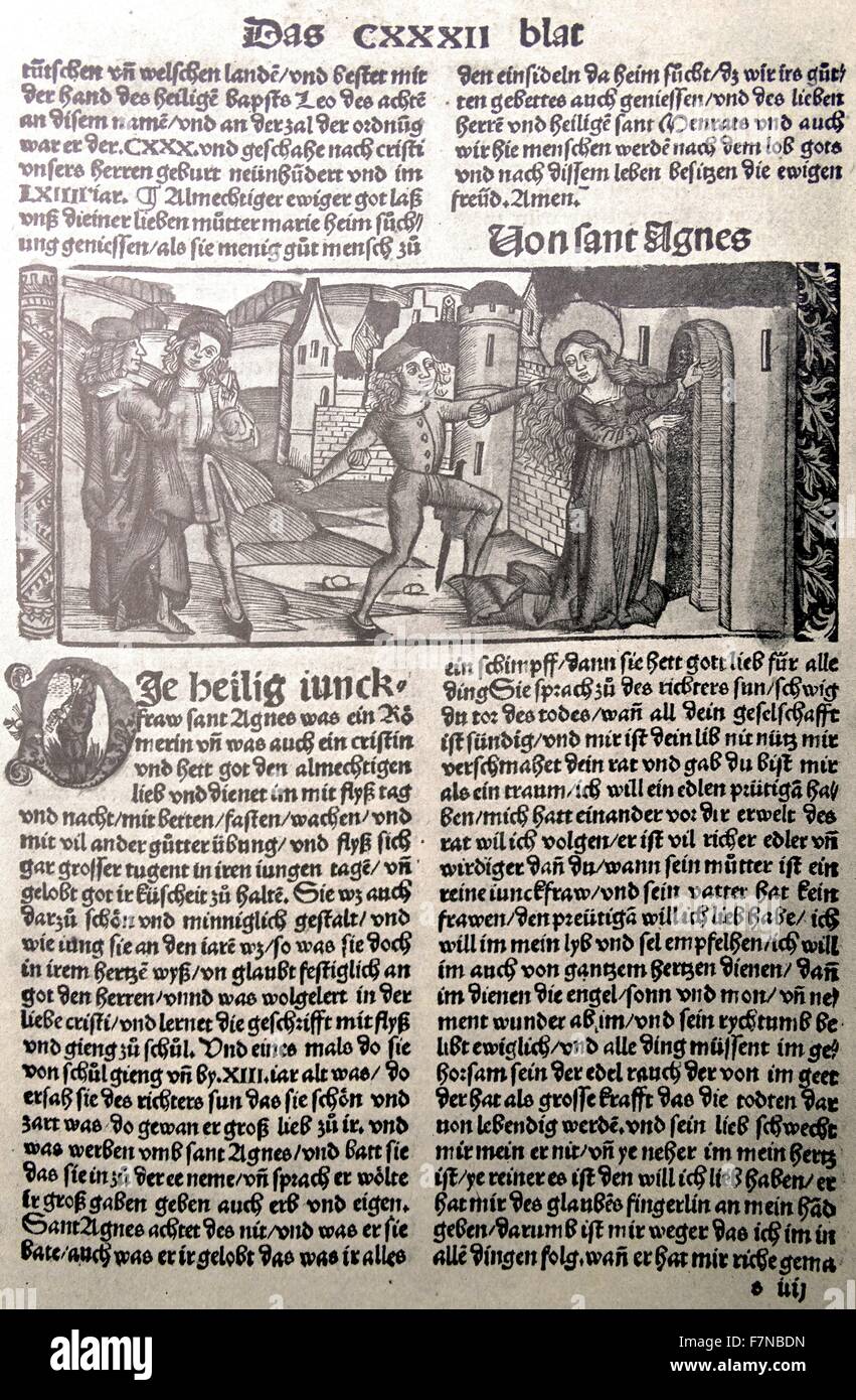 Xilografia da Jacobus de Voragine, circa 1229-1298. Das passionale, oder der Heiligen Leben durch das gantz Iar 1502 Foto Stock