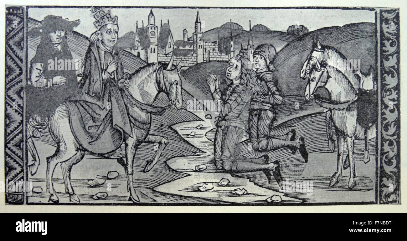 Xilografia da Jacobus de Voragine, circa 1229-1298. Das passionale, oder der Heiligen Leben durch das gantz Iar 1507 Foto Stock