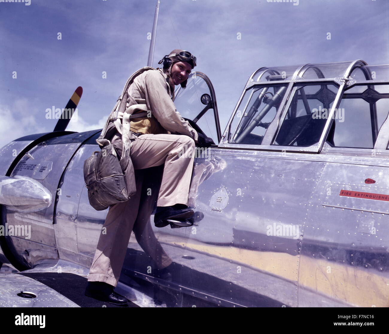 Cadet L. Deitz presso la Naval Air Base, Corpus Christi, Texas Foto Stock