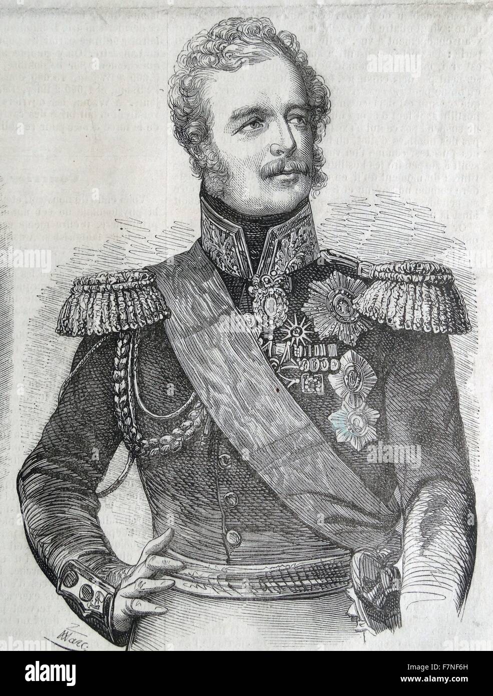 Ivan Paskevich Fyoforovich (1782 - 1856) era un Imperiale Russo leader militare. Per le sue vittorie, fu fatto conte di Erivan nel 1828 e Namestnik del regno di Polonia nel 1831. Egli ha raggiunto il rango di maresciallo di campo dell'esercito russo Foto Stock