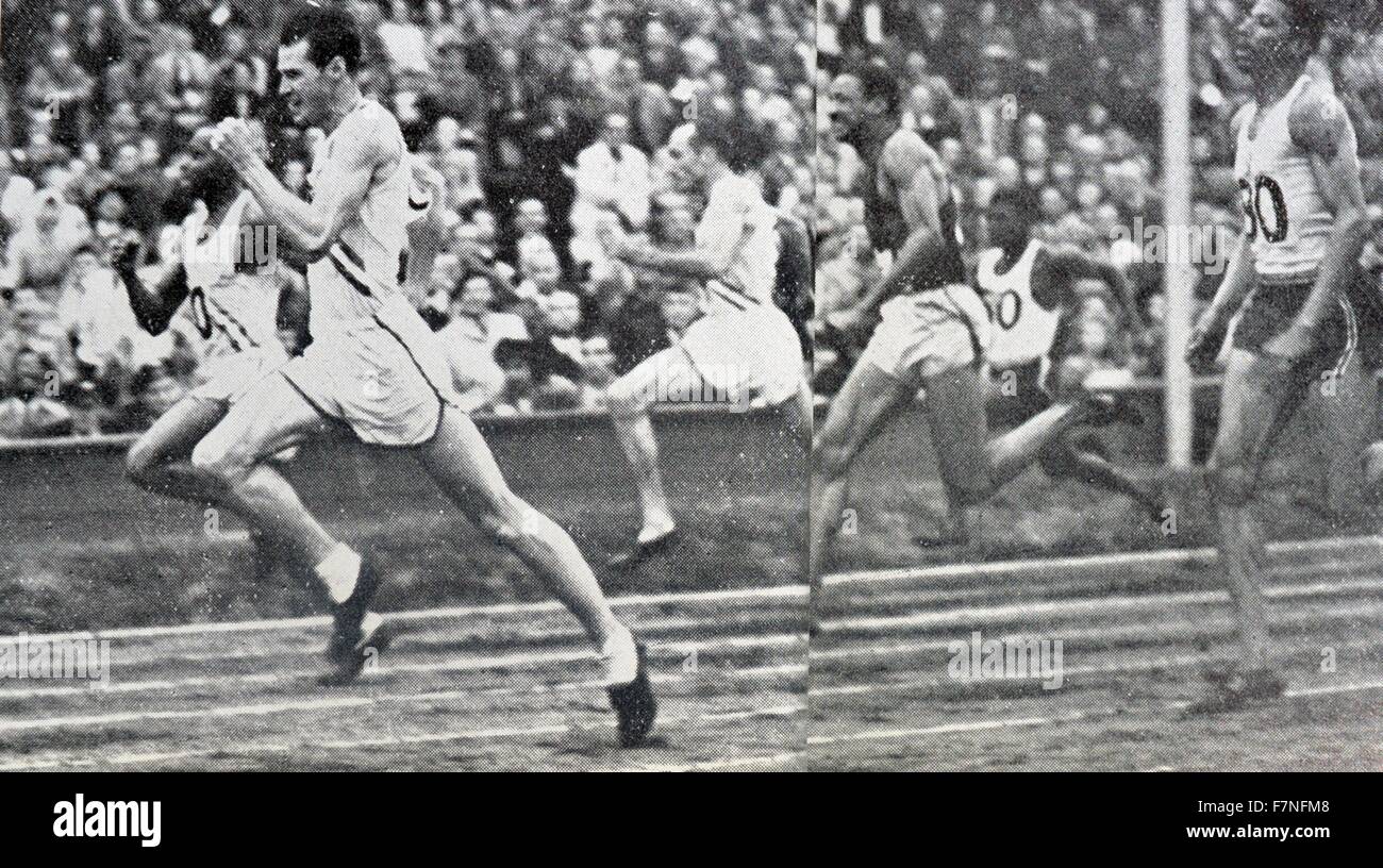 Melvin Emery Mel Patton (16 novembre 1924 - 9 Maggio 2014) era una pista americana e campo sportivo, che ha vinto due medaglie d'Oro al 1948 Olimpiadi di estate. Qui egli è in esecuzione in 200 metri di gara. Foto Stock