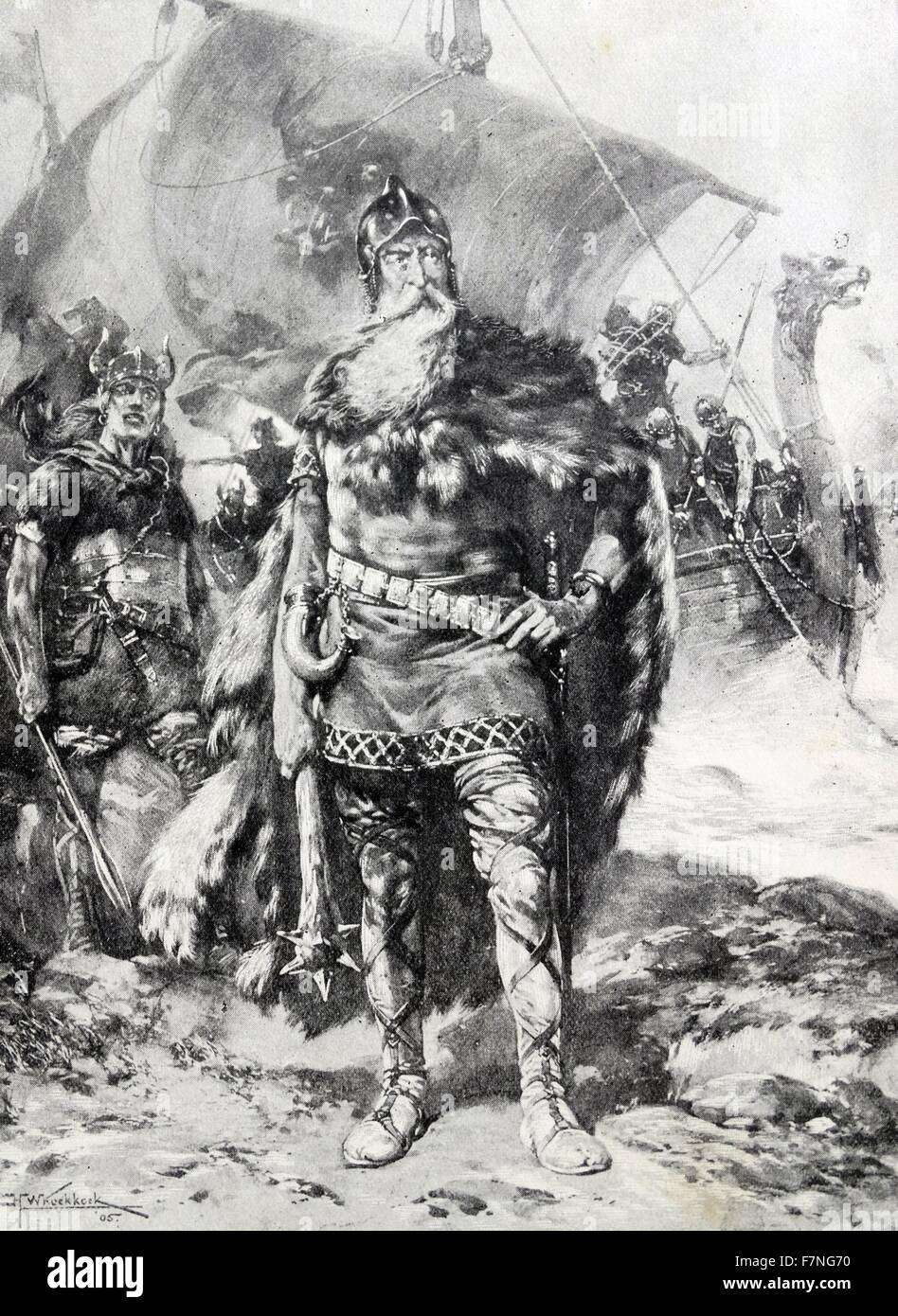 Un grande Viking. Dalla foto da H. W. Koekkoek. Foto Stock
