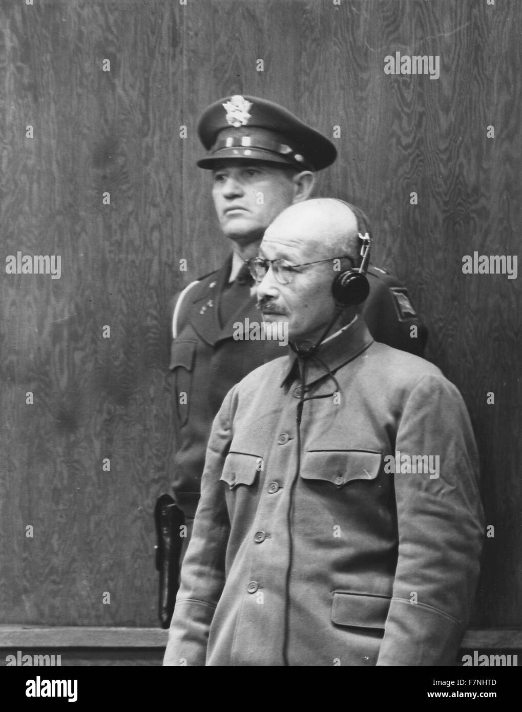 Fotografia del Primo Ministro Hideki Tojo del Giappone e in generale della Imperial esercito giapponese (1884-1948). Datata 1941 Foto Stock