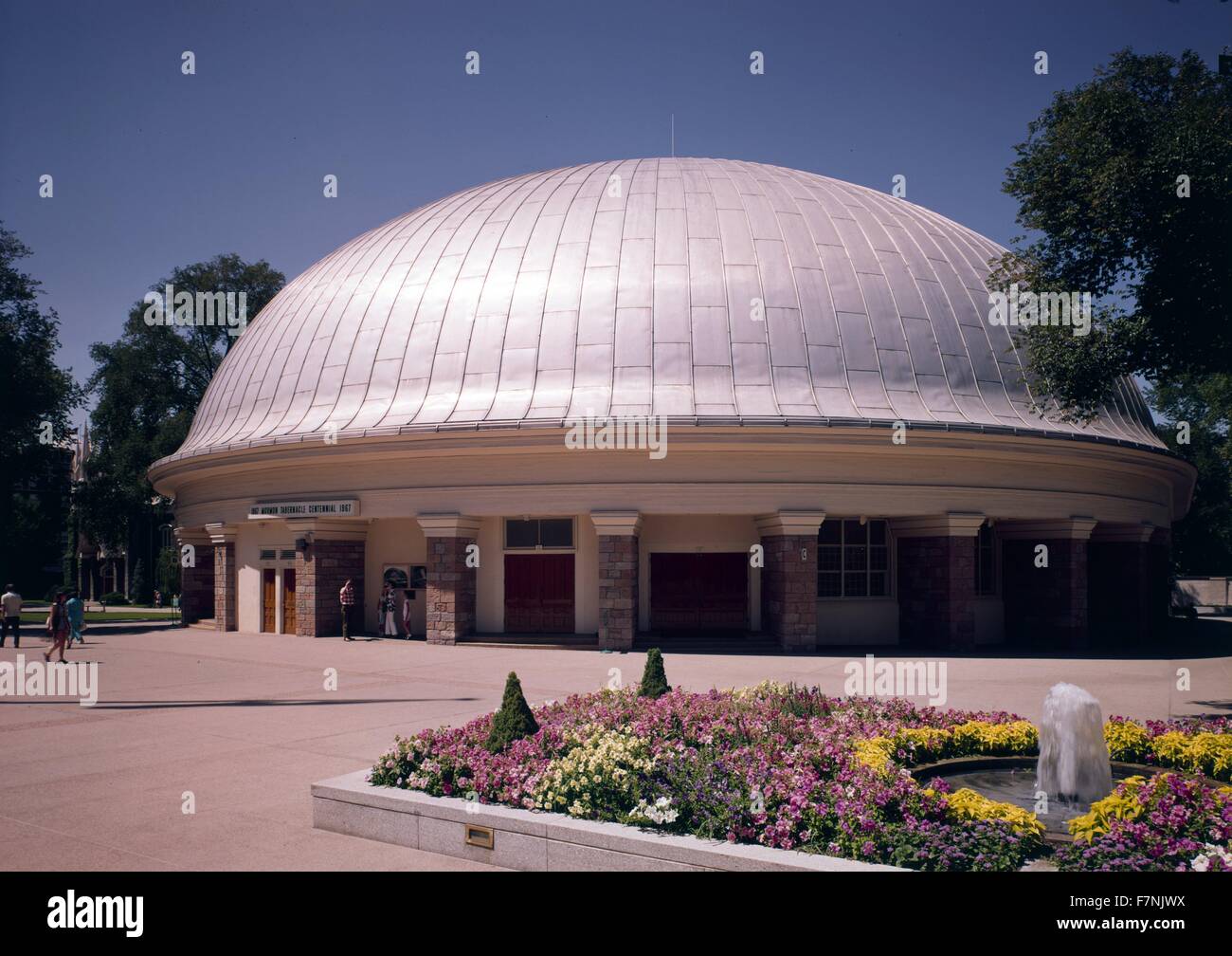 Vista del lago salato tabernacolo - Mormon Tabernacle, Temple Square, Salt Lake City Salt Lake County, UT Foto Stock