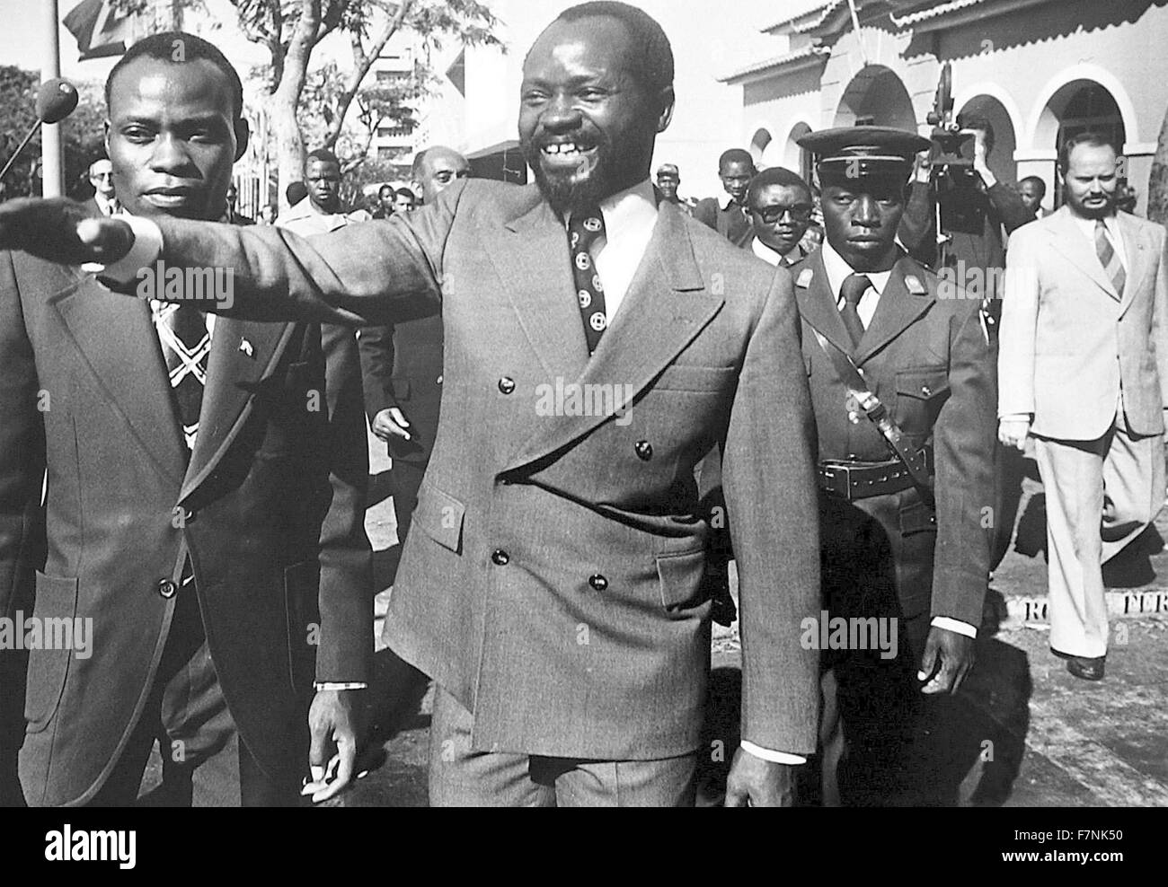 Samora Machel (1933 - 1986) del Mozambico comandante militare, rivoluzionario leader socialista e di eventuale Presidente del Mozambico. Machel ha portato il paese dall indipendenza nel 1975 fino alla sua morte nel 1986, Foto Stock