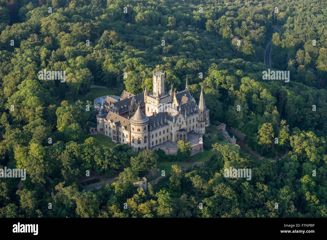 Germania, Pattensen, veduta aerea del Castello di Marienburg Foto Stock