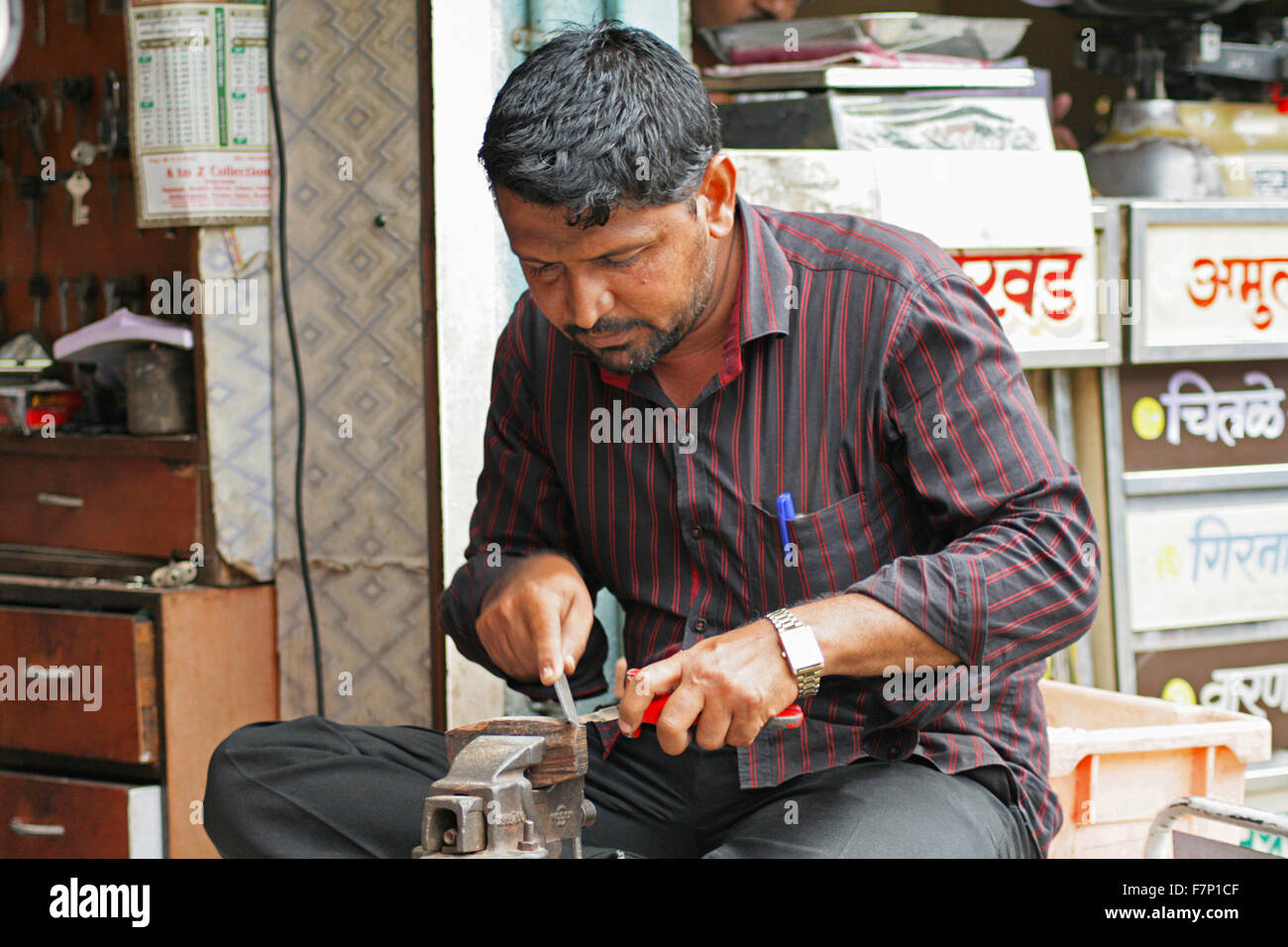Key maker Pune India Maharashtra Foto Stock