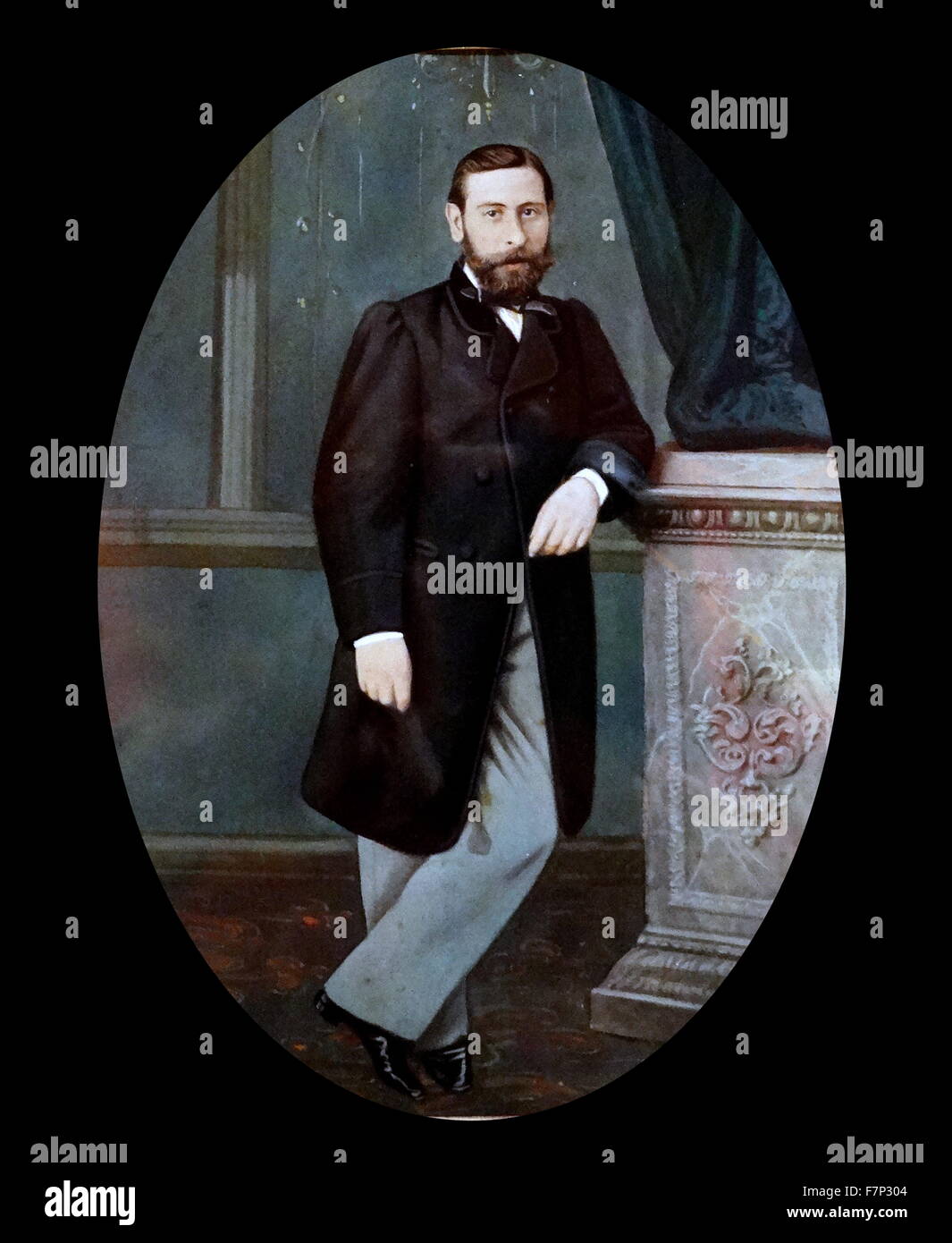 Fotografia di un uomo sconosciuto, da Napoleone Studi fotografici:(Barcelona, 1863) Foto Stock
