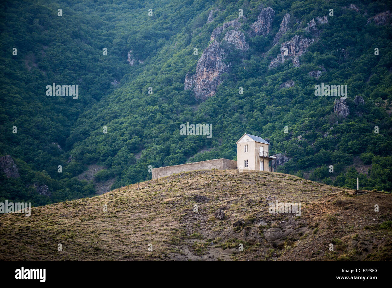 Piccolo Agriturismo vicino a città Atskuri nella regione Samtskhe-Javakheti, Georgia Foto Stock