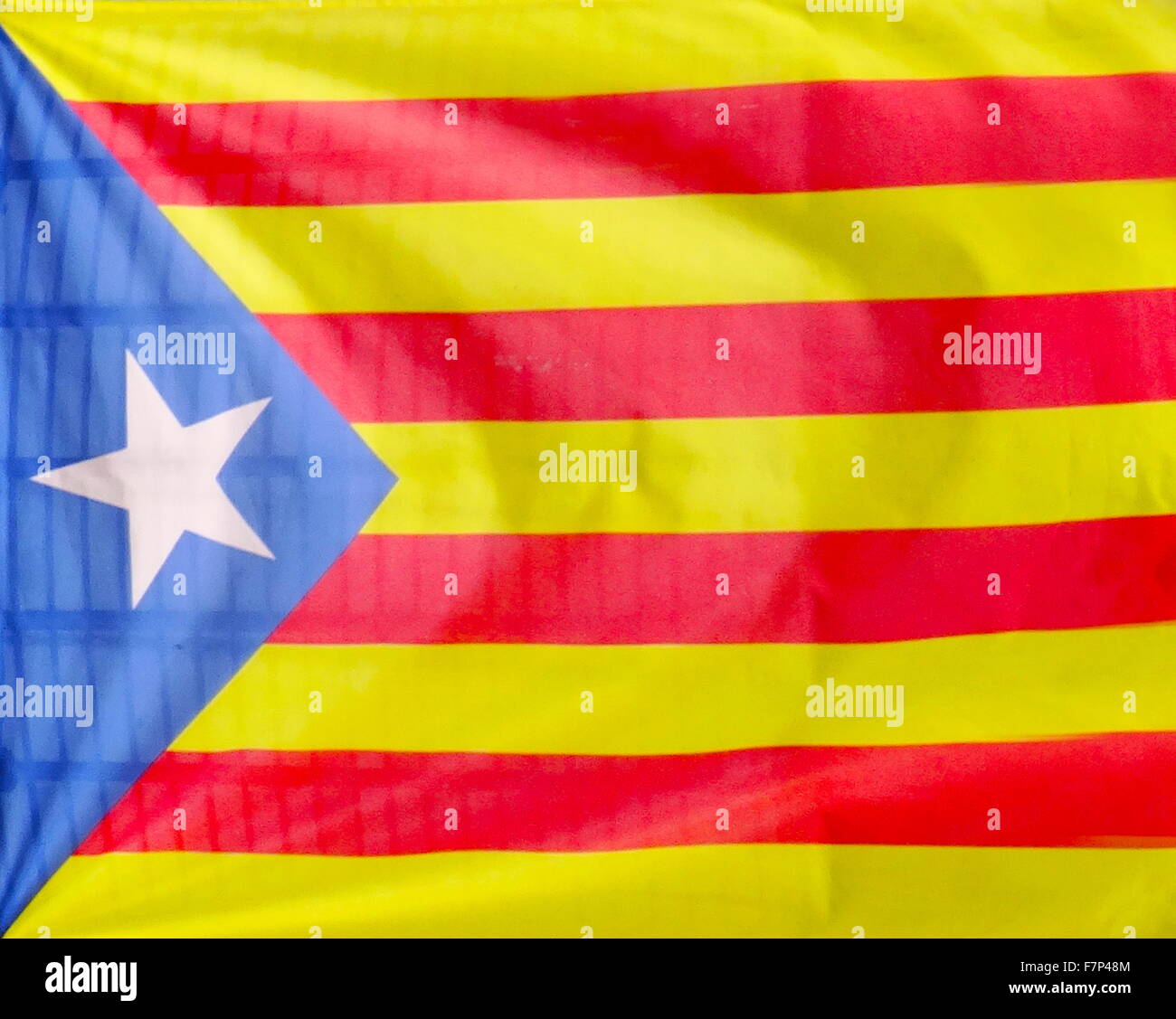 Bandiera catalana, Barcellona 2015 Foto Stock