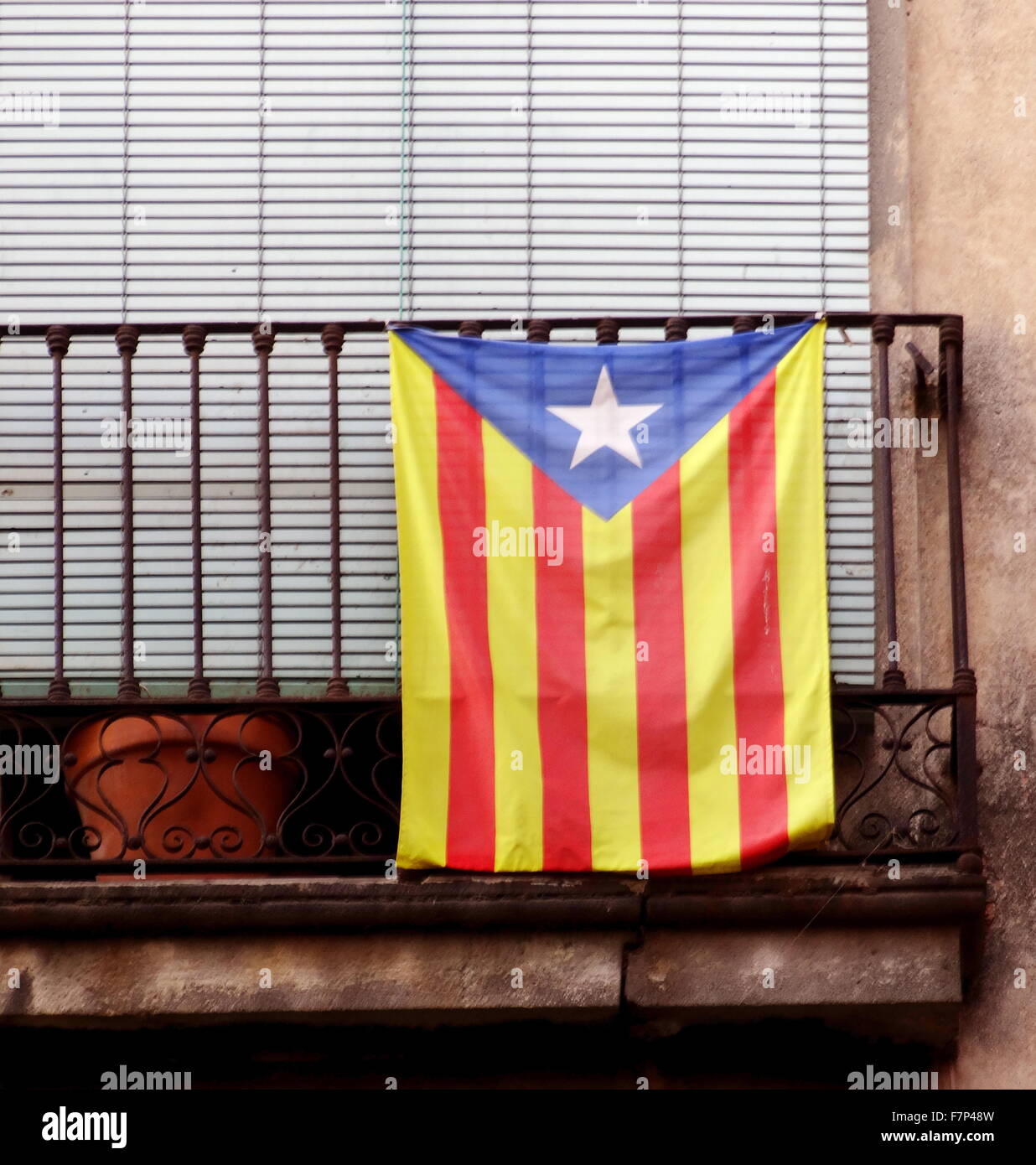 Bandiera catalana, Barcellona 2015 Foto Stock