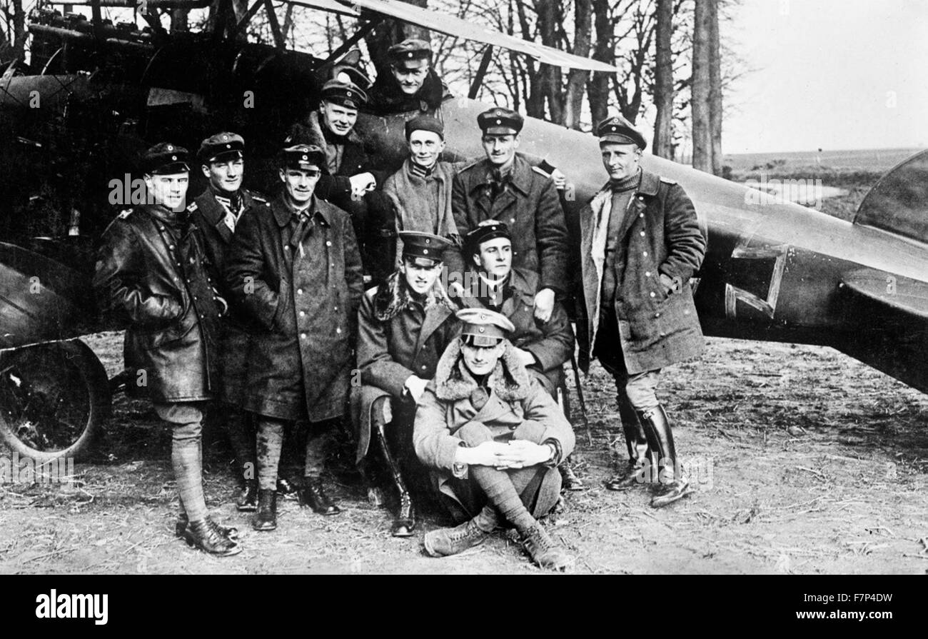 Fotografia di Manfred Albrecht Freiherr von Richthofen (1892-1918) tedesco pilota da caccia con l'Imperial Esercito Tedesco aria servizio durante la Prima Guerra Mondiale. Datata 1917 Foto Stock