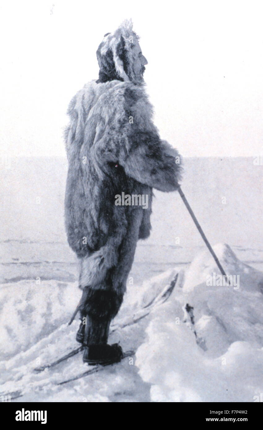 Antiporta ritratto di Roald Amundsen, 1872-1928. In: 'Il Polo Sud', Volume II. Amundsen fu il primo a raggiungere il Polo Sud, il 14 dicembre 1911. Nel 1926, egli è stato il primo capo spedizione per l'aria spedizione al Polo Nord. Foto Stock