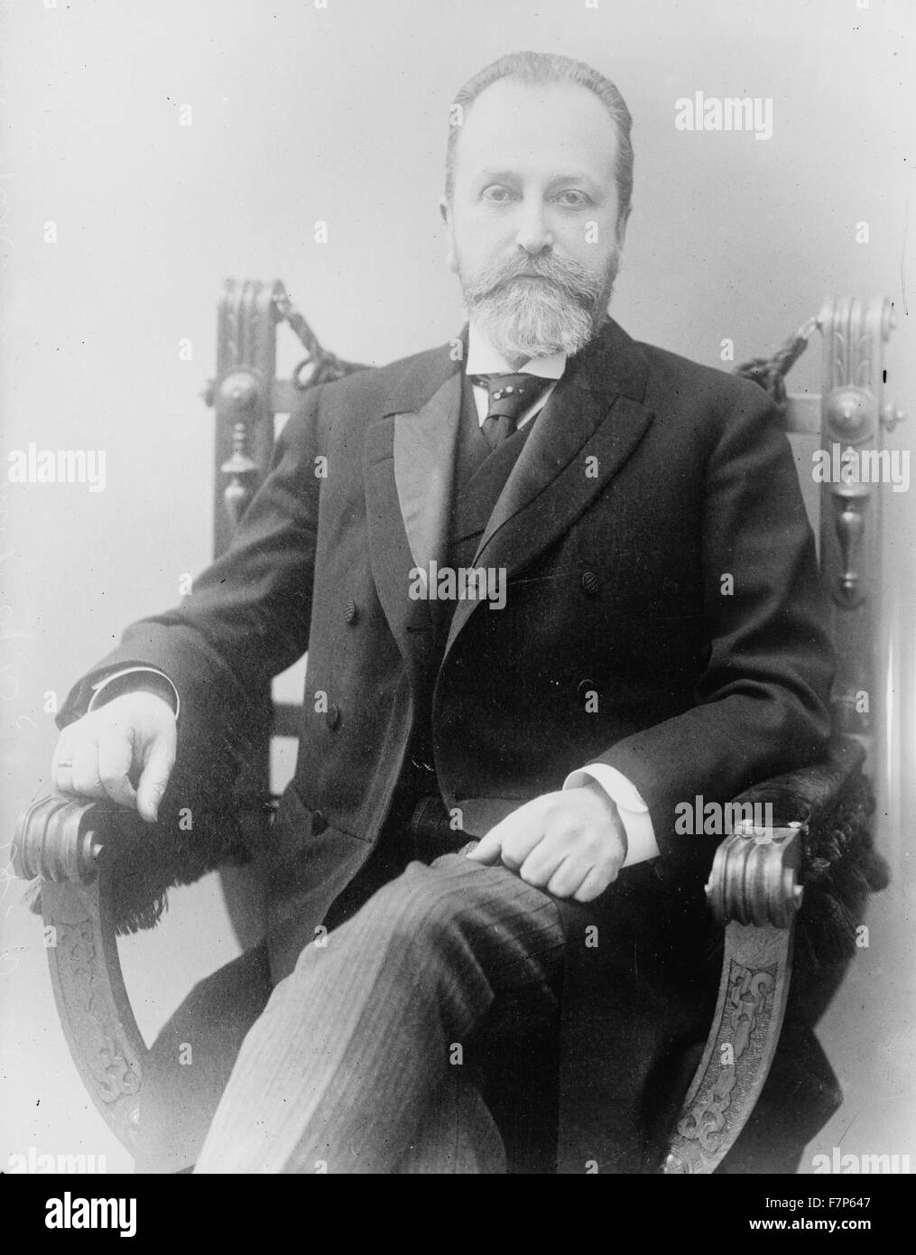 Ritratto fotografico del conte Vladimir Nikolaevich Kokovtsov (1853-1943), uomo politico russo che ha servito come primo ministro della Russia dal 1911-1914, durante il regno dell'imperatore Nicola II. Datata 1913 Foto Stock