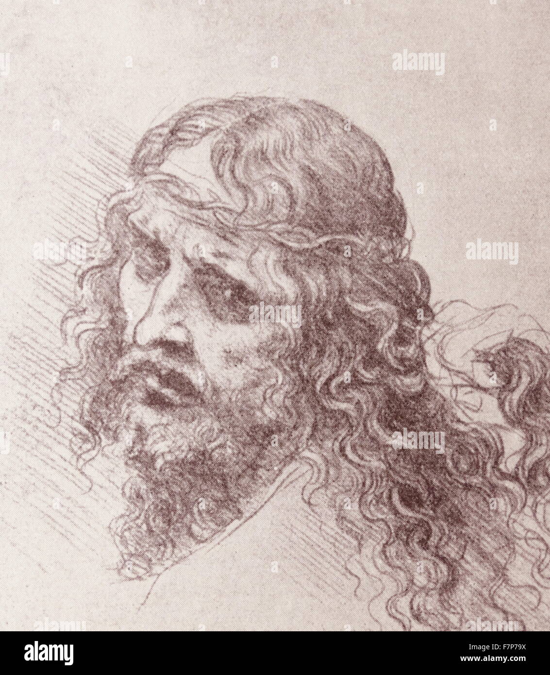 Cristo, come immaginato da Leonardo Da Vinci. Foto Stock